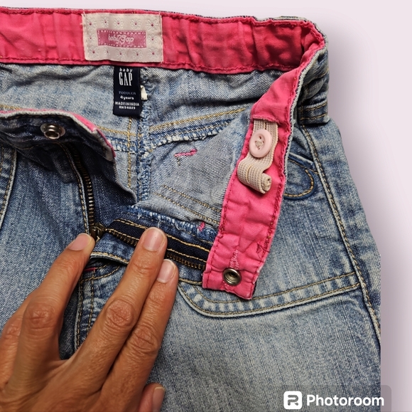 Baby GAP Girls Blue Jean Shorts Size 4 Years - Picture 2 of 3